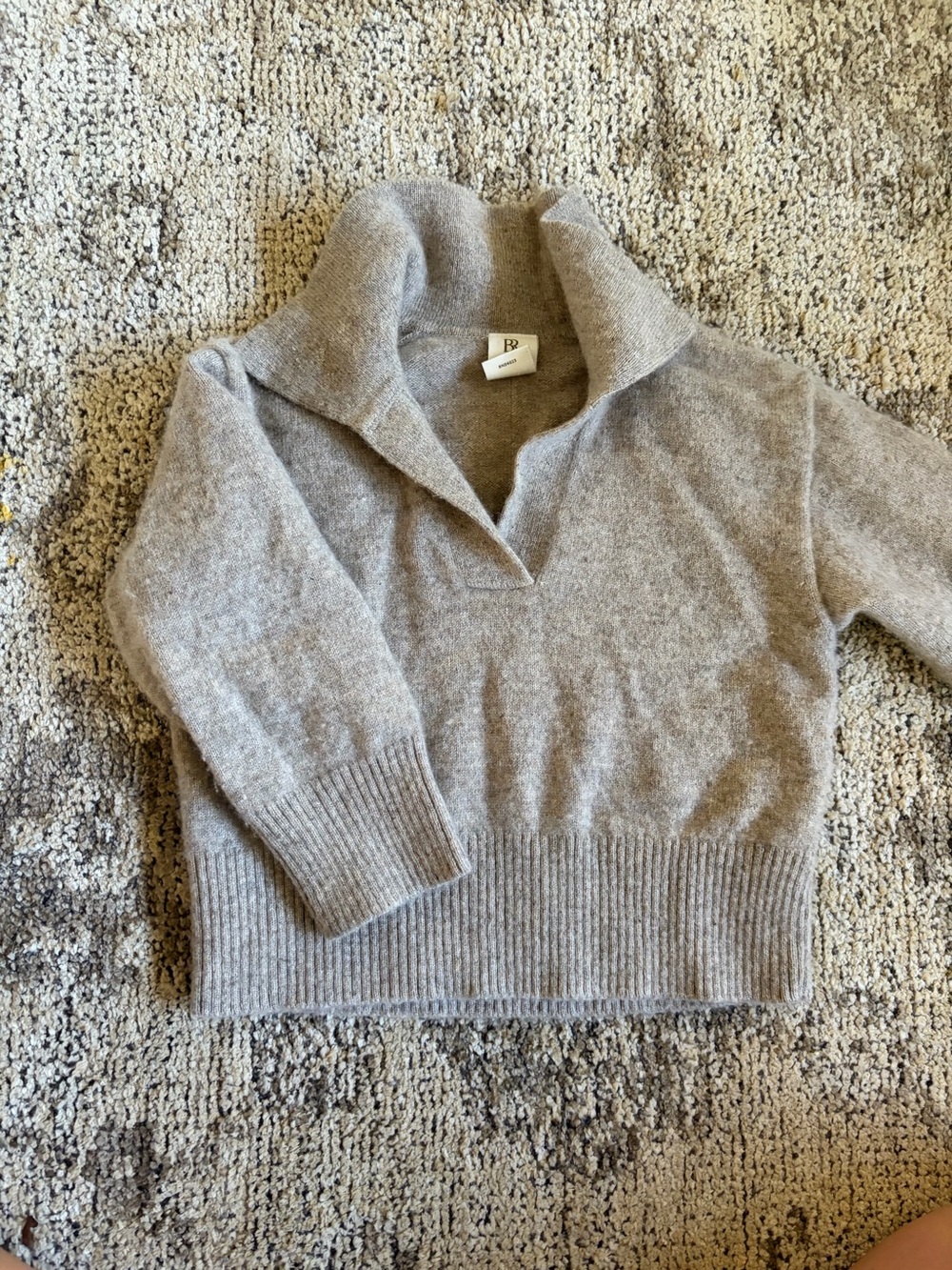 Banana Republic Luna Cashmere polo sweater sable brown 12-18m